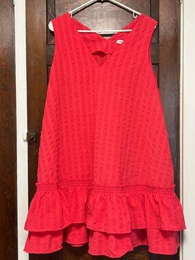 Calvin Klein Sleeveless A-Line Ruffle Sundress